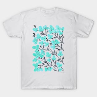 turquoise cherry blossoms T-Shirt